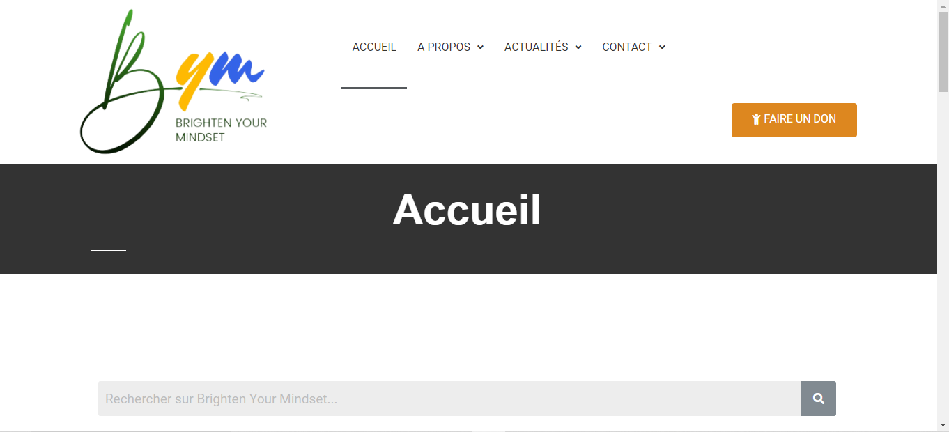 Site vitrine de l'association BYM